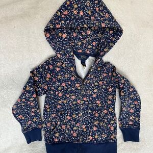 Gently pre-owned Polo Ralph Lauren girls' floral fleece hoodie and jogger set